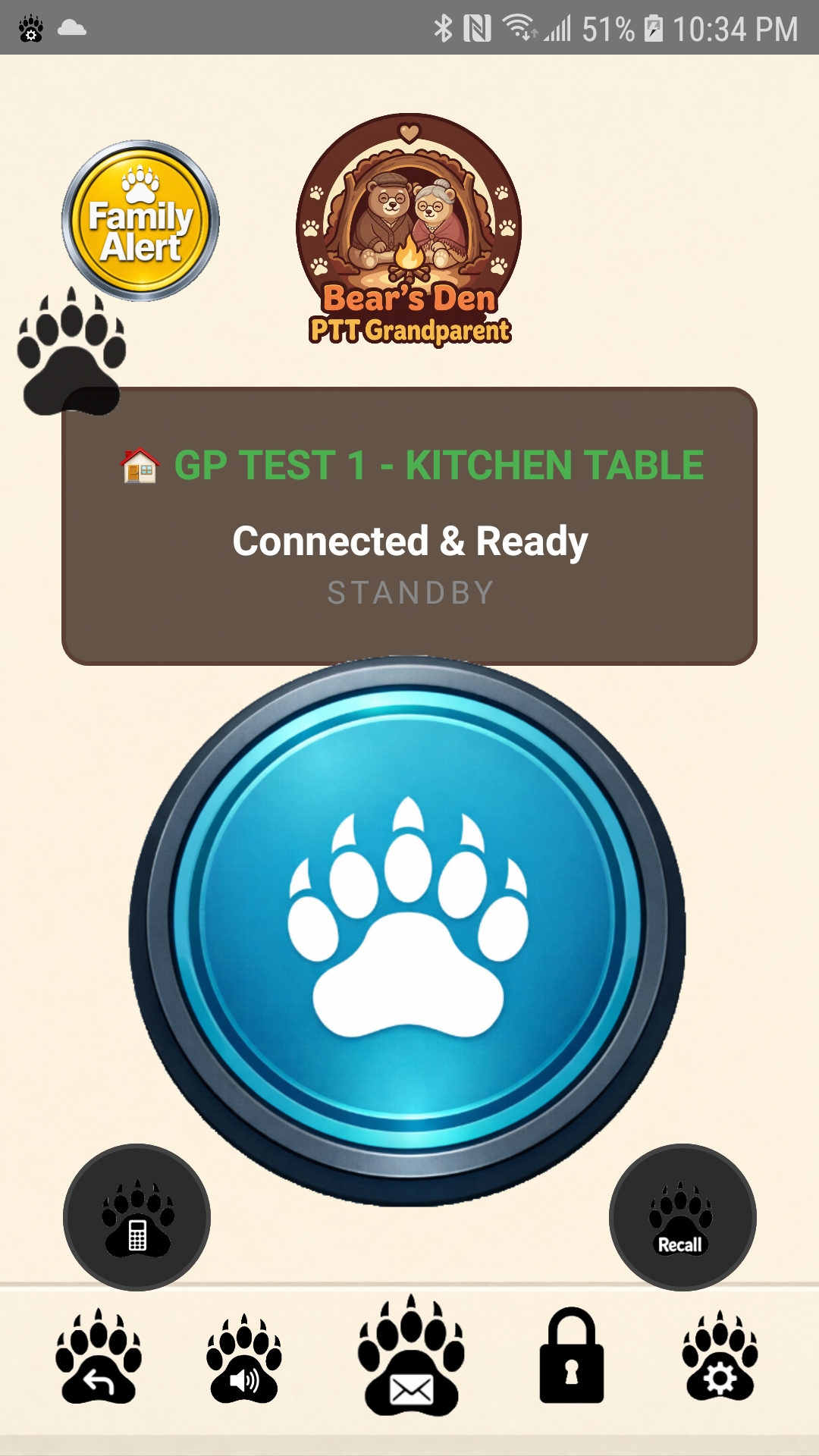 Grandparents PTT Interface